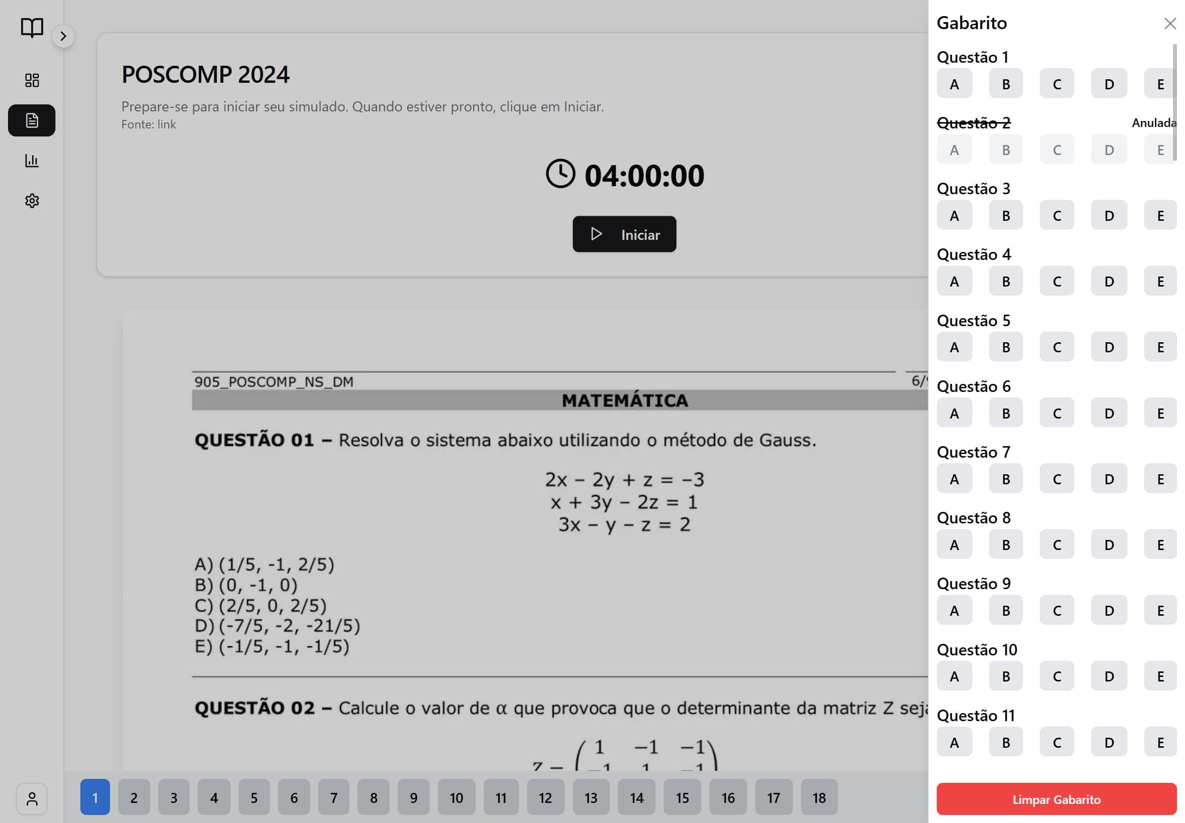 WebQuestoes - practice flow